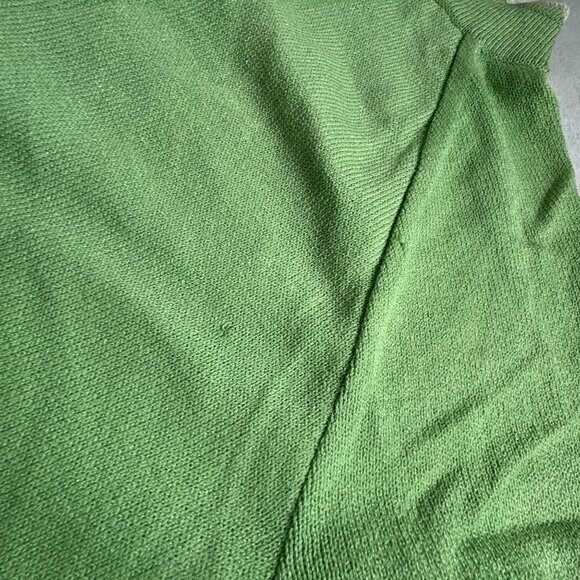St. John Sport Marie Gray Womens Green Wool-Blend Zip-Up Short Sleeve Top Large - Picture 13 of 13